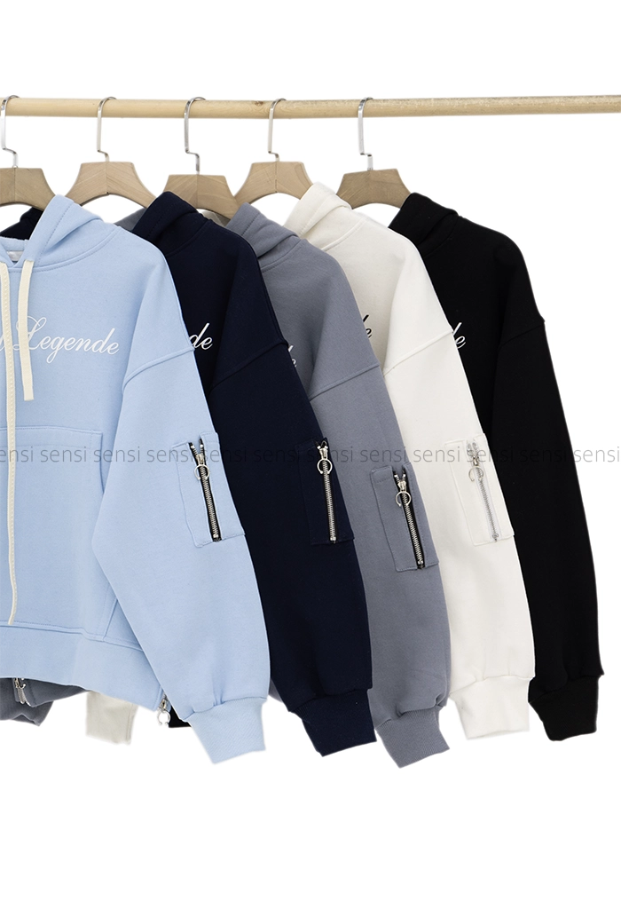 هودی باکسی فونت بغل زیپ کد1005147